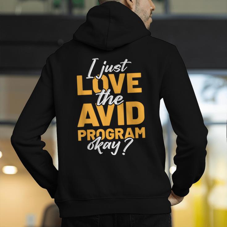 AVID Team Appreciation Essentials AVID Program Teacher Men's Hoodie Back Print, funny gift