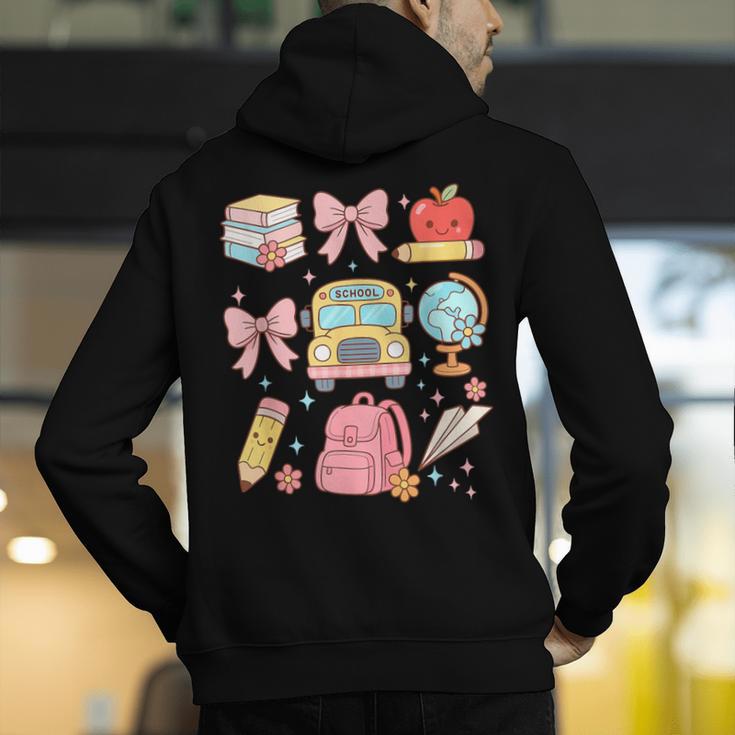 Back To School Coquette Teacher Women Girl Kindergarten PreK Men's Hoodie Back Print, funny gift Back To School Coquette Teacher Women Girl Kindergarten PreK Men's Hoodie Back Print, funny gift