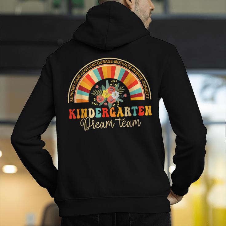 Back To School Kindergarten Dream Team Teacher Love Floral Men's Hoodie Back Print, funny gift Back To School Kindergarten Dream Team Teacher Love Floral Men's Hoodie Back Print, funny gift