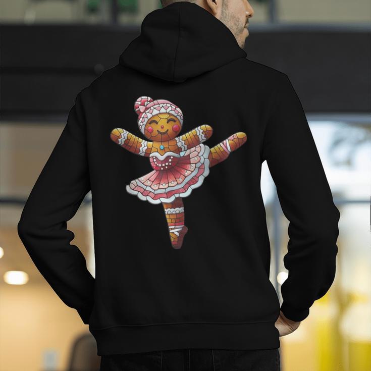 Ballet Dancer Gingerbread Christmas Dance Teacher Girl Women Men's Hoodie Back Print, funny gift Ballet Dancer Gingerbread Christmas Dance Teacher Girl Women Men's Hoodie Back Print, funny gift