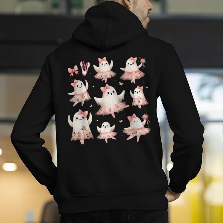 Ballet Ghost Ballet Dancer Spooky Dance Teacher Halloween Men's Hoodie Back Print, funny gift