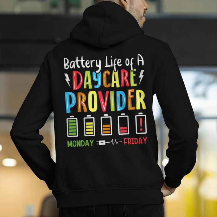 Battery Life Of Daycare Provider Childcare Teacher Men's Hoodie Back Print, funny gift Battery Life Of Daycare Provider Childcare Teacher Men's Hoodie Back Print, funny gift