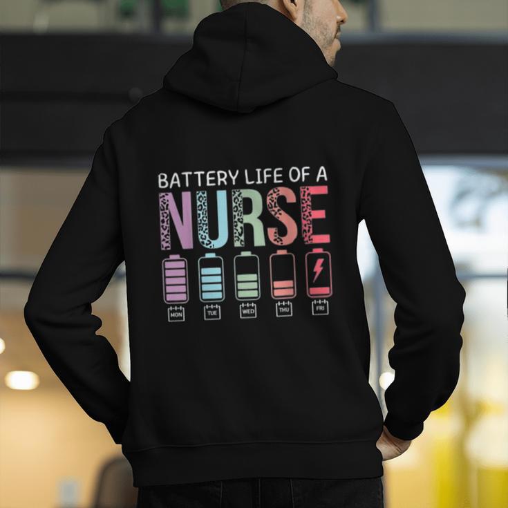 Battery Life Of A Nurse School Teacher Appreciation Men's Hoodie Back Print, funny gift