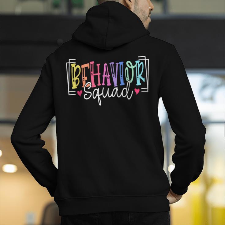 Behavior Squad Therapy Therapists Teachers Behavior Team Men's Hoodie Back Print, funny gift