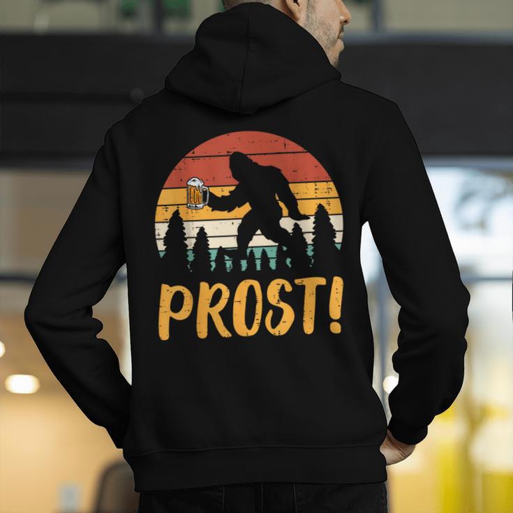 Bigfoot Sasquatch Prost Retro Bavarian Oktoberfest Men Women Men's Hoodie Back Print, funny gift