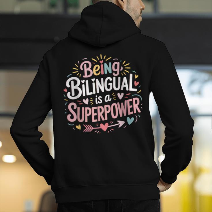 Being Bilingual Is A Superpower ESL Teacher School Men's Hoodie Back Print, Esl Teacher Hoodies, funny gift Being Bilingual Is A Superpower ESL Teacher School Men's Hoodie Back Print, Esl Teacher Hoodies, funny gift