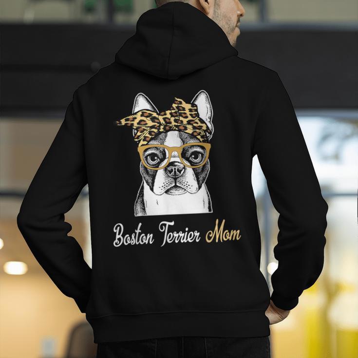 Birthday And Mother's Day -Boston Terrier Mom Men's Hoodie Back Print, funny gift