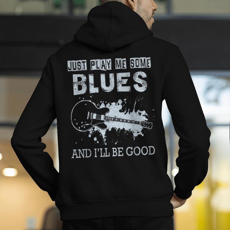 Blues Music Band Lover Vintage Guitar Teacher Blues Men's Hoodie Back Print, funny gift Blues Music Band Lover Vintage Guitar Teacher Blues Men's Hoodie Back Print, funny gift