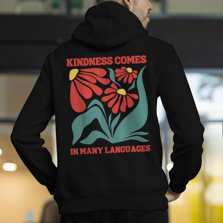 Boho Flower ESL Teacher Kindness Comes In Many Languages Men's Hoodie Back Print, Esl Teacher Hoodies, funny gift Boho Flower ESL Teacher Kindness Comes In Many Languages Men's Hoodie Back Print, Esl Teacher Hoodies, funny gift