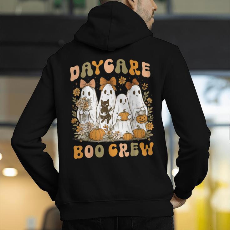 Boo Crew Daycare Teacher Matching Halloween Costume Ghost Men's Hoodie Back Print, funny gift