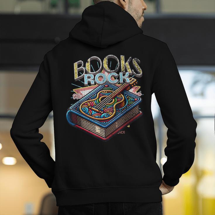 Books Rock Rock'n Roll Science Of Reading Teachers Guitar Men's Hoodie Back Print, Science Teacher Hoodies, funny gift Books Rock Rock'n Roll Science Of Reading Teachers Guitar Men's Hoodie Back Print, Science Teacher Hoodies, funny gift