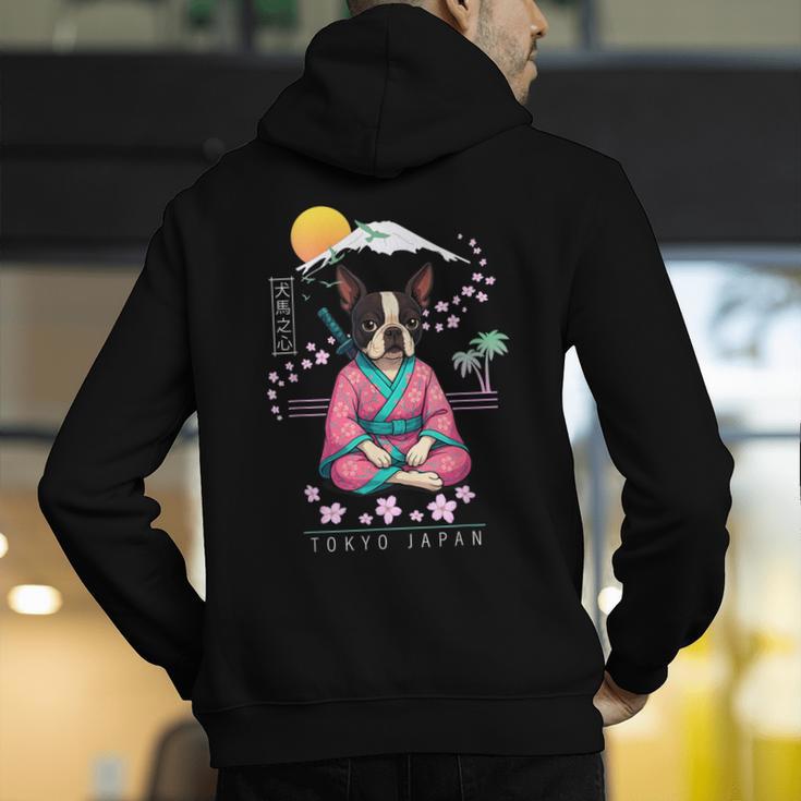 Boston Terrier Boston Bull Terrier Men's Hoodie Back Print, funny gift