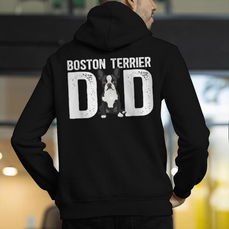 Boston Terrier Dad Of A Bostie Dad Bostie Father Men's Hoodie Back Print, Boston Terrier Dad Hoodies, funny gift