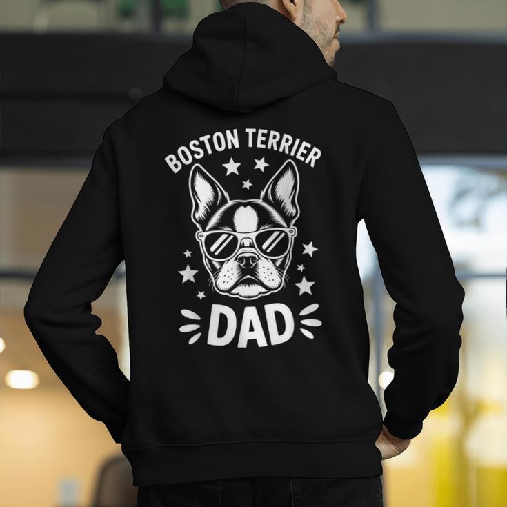 Boston Terrier Dad Boston Terrier Men's Hoodie Back Print, Boston Terrier Dad Hoodies, funny gift