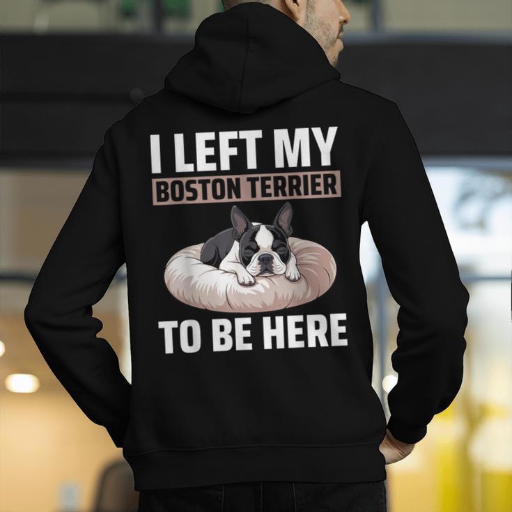 Boston Terrier Dog Men's Hoodie Back Print, funny gift