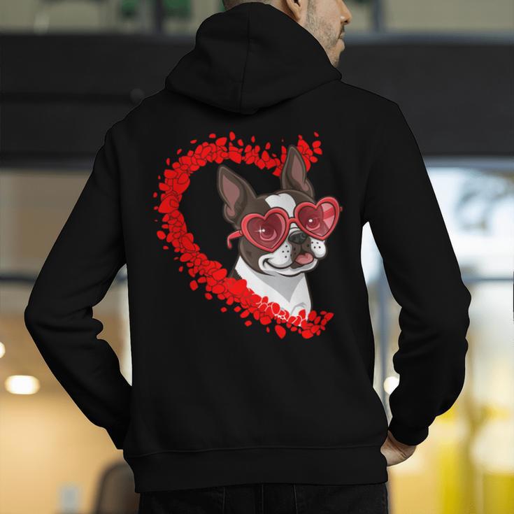 Boston Terrier Dog Mom Dad Valentine’s Day Pet Lover For Men Women Kids Men's Hoodie Back Print, Boston Terrier Mom Hoodies, Boston Terrier Dad Hoodies, funny gift