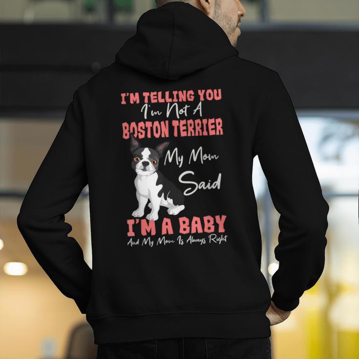 Boston Terrier Mom American Gentleman Dog Lover Mother's Day Men's Hoodie Back Print, Boston Terrier Mom Hoodies, American Boston Terrier Hoodies, funny gift