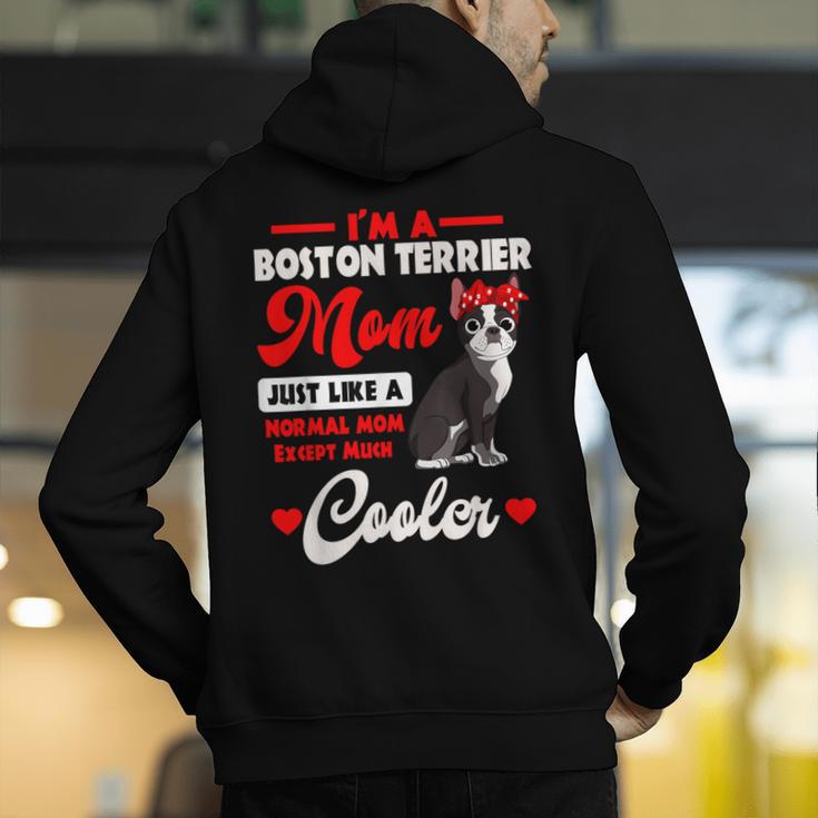 Boston Terrier Mom American Gentleman Dog Mother's Day Men's Hoodie Back Print, Boston Terrier Mom Hoodies, American Boston Terrier Hoodies, funny gift