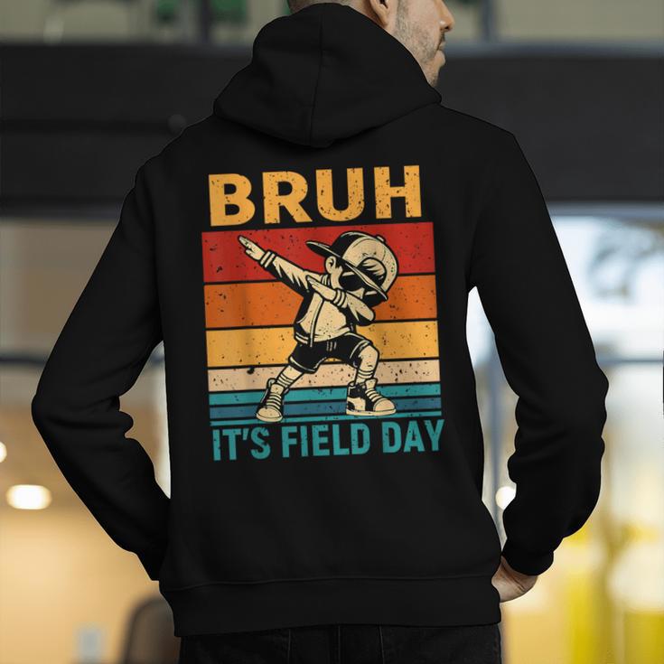 Bruh It's Field Day Teacher Happy Field Day Dabbing Boy Men's Hoodie Back Print, funny gift
