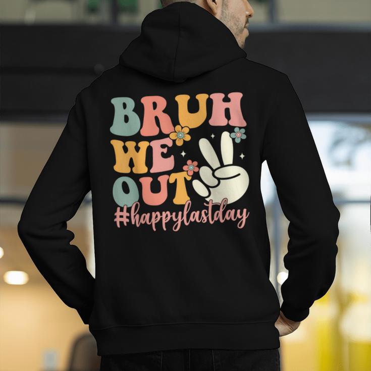 Bruh We Out Teacher Retro Last Day Of School Boys Girls Kids Men's Hoodie Back Print, funny gift Bruh We Out Teacher Retro Last Day Of School Boys Girls Kids Men's Hoodie Back Print, funny gift