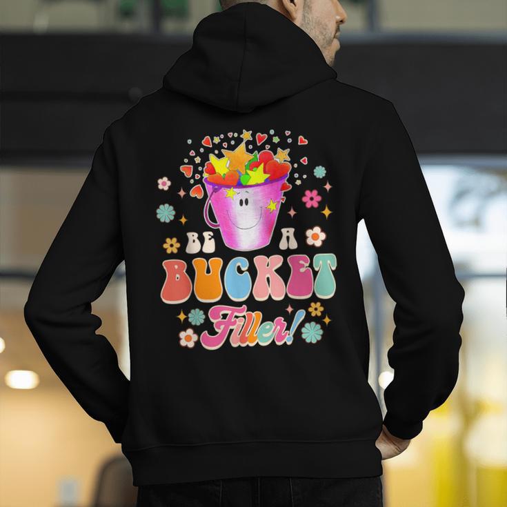 Be A Bucket Filler Teacher Teaching Groovy Back To School For Men Women Men's Hoodie Back Print, Groovy Teacher Hoodies, funny gift