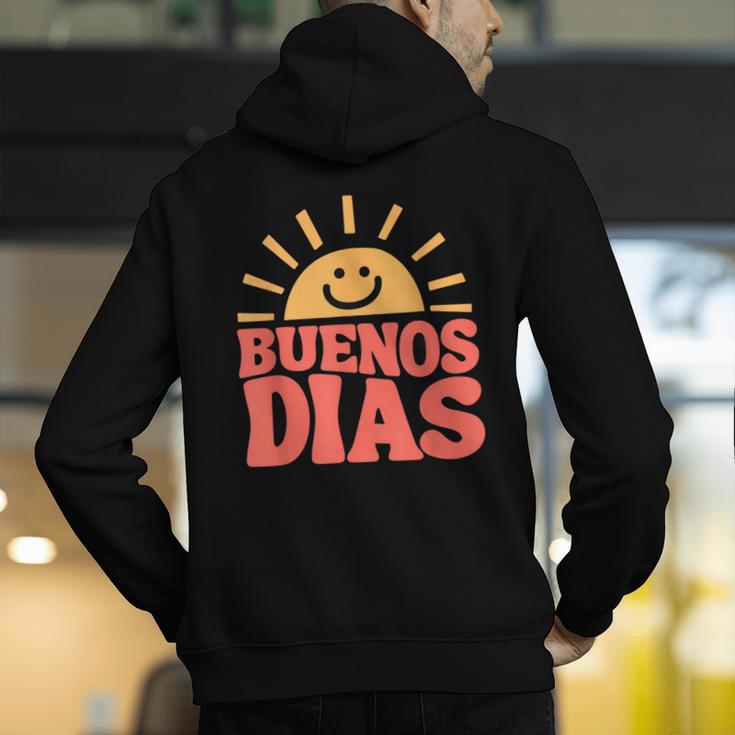 Buenos Dias Spanish Teacher Appreciation Back To School Men's Hoodie Back Print, funny gift