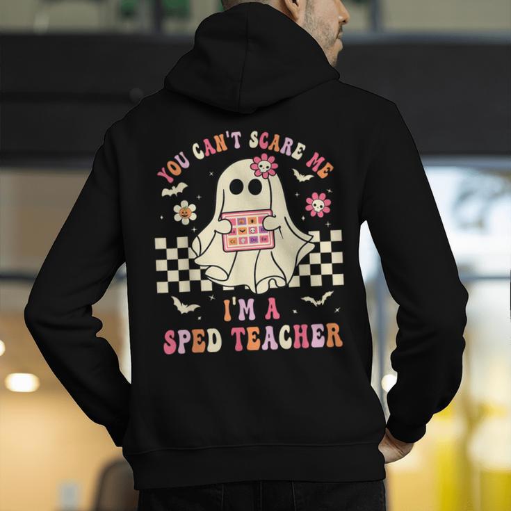 You Can't Scare Me I'm A SPED Teacher Crew Squad Halloween Men's Hoodie Back Print, funny gift