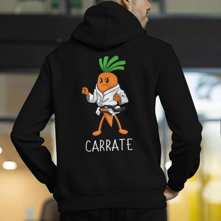 Carrate Karate Carrot Student Teacher Trainee Trainor Men's Hoodie Back Print, funny gift