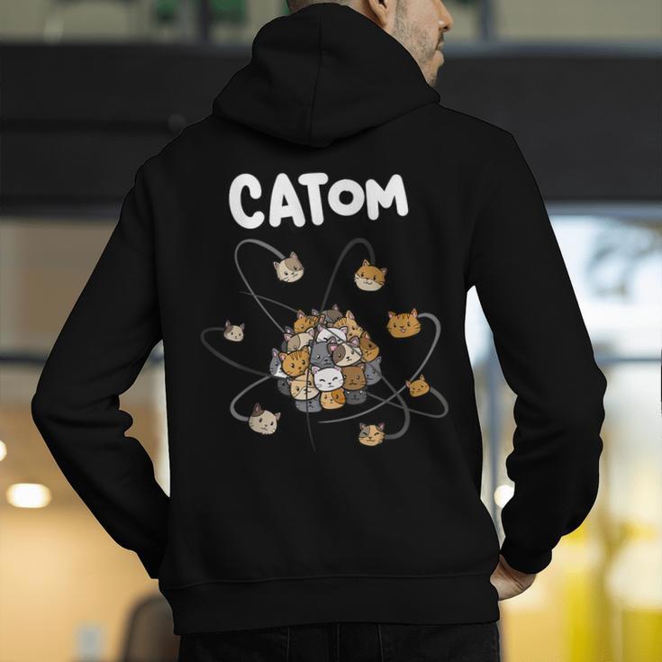 Catom Science Teacher Chemistry Lover Physics School Cat Men's Hoodie Back Print, Science Teacher Hoodies, funny gift
