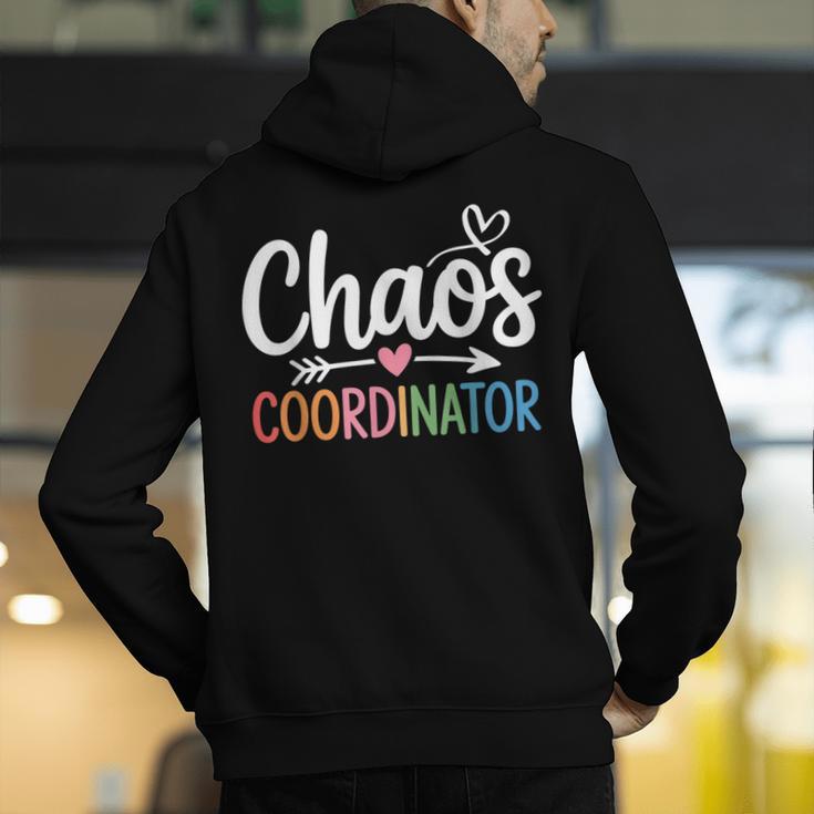 Chaos Coordinator Teacher Student Back To School 2025 Men's Hoodie Back Print, funny gift