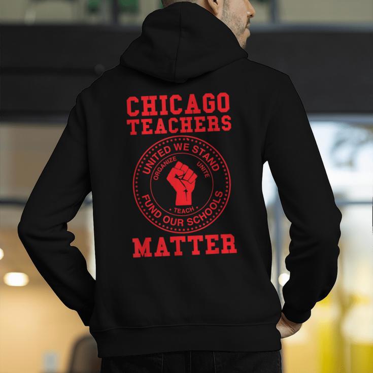 Chicago Teachers Matter Support Union Education Red For Ed Men's Hoodie Back Print, funny gift Chicago Teachers Matter Support Union Education Red For Ed Men's Hoodie Back Print, funny gift