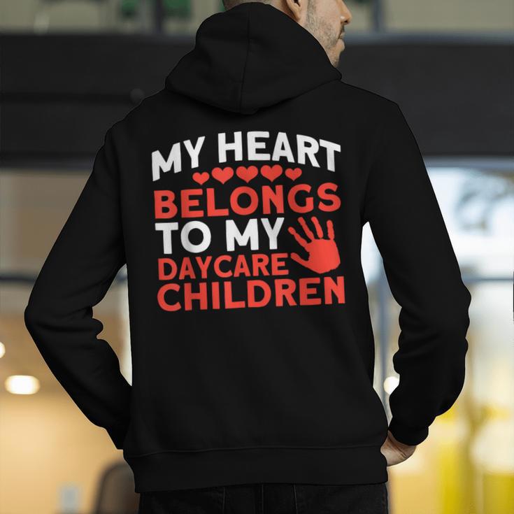 Childcare My Heart Belongs To Children Daycare Teacher Men Women Men's Hoodie Back Print, funny gift