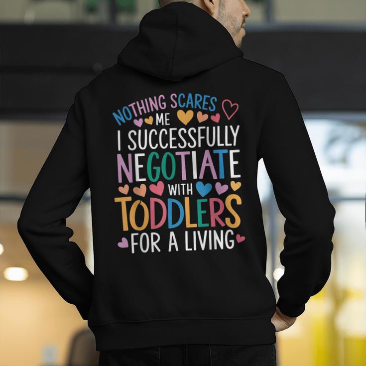 Childcare Teacher Negotiate With Toddlers Daycare Provider Men's Hoodie Back Print, funny gift Childcare Teacher Negotiate With Toddlers Daycare Provider Men's Hoodie Back Print, funny gift
