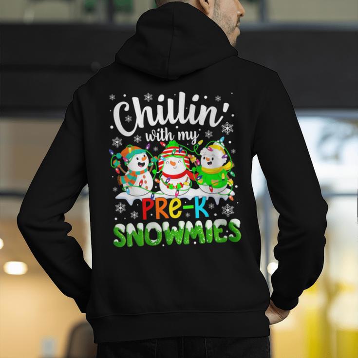Chillin With My Pre-K Snowmies Christmas Teacher Xmas Men's Hoodie Back Print, funny gift Chillin With My Pre-K Snowmies Christmas Teacher Xmas Men's Hoodie Back Print, funny gift