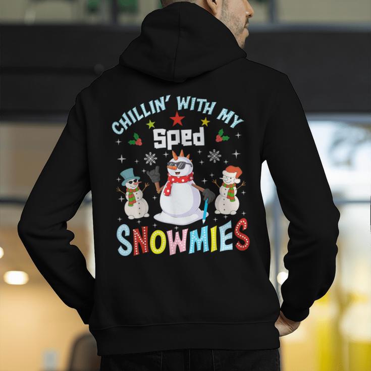 Chillin With My Sped Snowmies Teacher Student Christmas Men's Hoodie Back Print, funny gift Chillin With My Sped Snowmies Teacher Student Christmas Men's Hoodie Back Print, funny gift