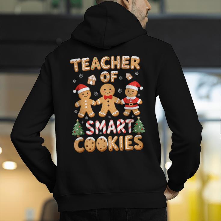 Christmas Teacher Of Smart Cookies Gingerbread Man Teaching Men's Hoodie Back Print, funny gift Christmas Teacher Of Smart Cookies Gingerbread Man Teaching Men's Hoodie Back Print, funny gift