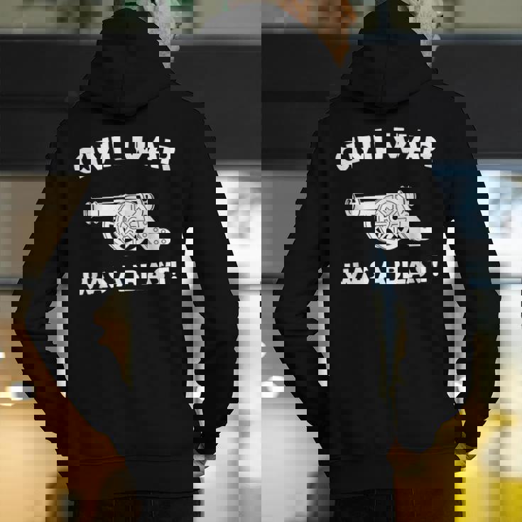 Civil War It Was A Blast History Teacher T-Shirt Men&#x27;s Hoodie Back Print, History Teacher Hoodies, funny gift