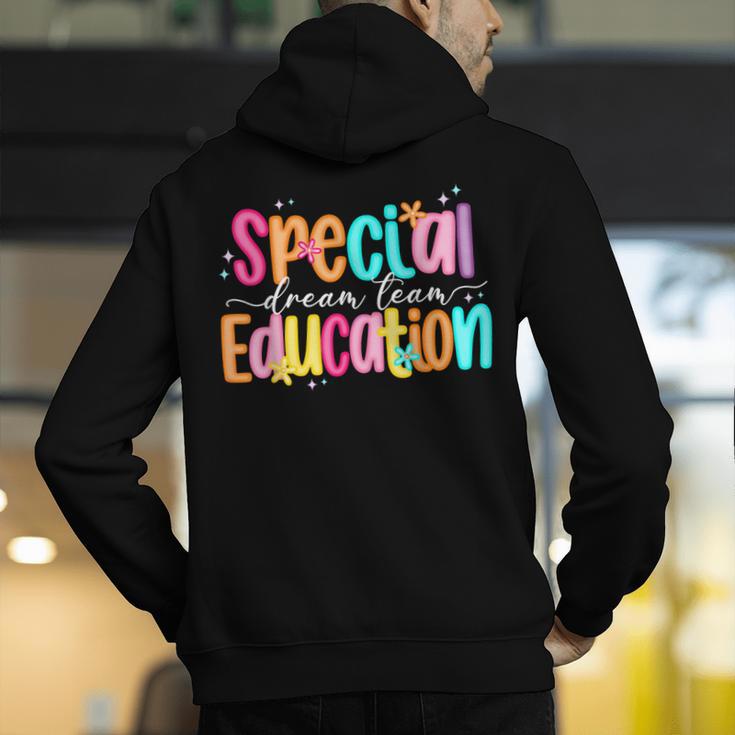 Color Special Education Squad Groovy Dream Team SPED Teacher Men's Hoodie Back Print, Groovy Teacher Hoodies, funny gift Color Special Education Squad Groovy Dream Team SPED Teacher Men's Hoodie Back Print, Groovy Teacher Hoodies, funny gift