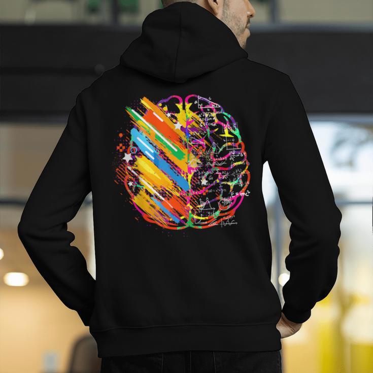 Colorful Brain Art Teacher Artist Painter Student Men's Hoodie Back Print, funny gift Colorful Brain Art Teacher Artist Painter Student Men's Hoodie Back Print, funny gift