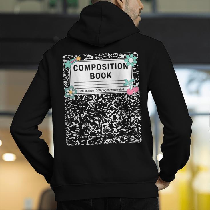 Composition Book Notebook Teachers Matching Group Halloween Men's Hoodie Back Print, funny gift Composition Book Notebook Teachers Matching Group Halloween Men's Hoodie Back Print, funny gift
