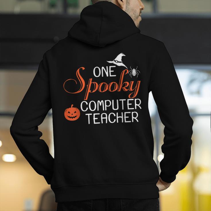 Computer Teacher Halloween Spooky Men Women Kids Men's Hoodie Back Print, funny gift Computer Teacher Halloween Spooky Men Women Kids Men's Hoodie Back Print, funny gift