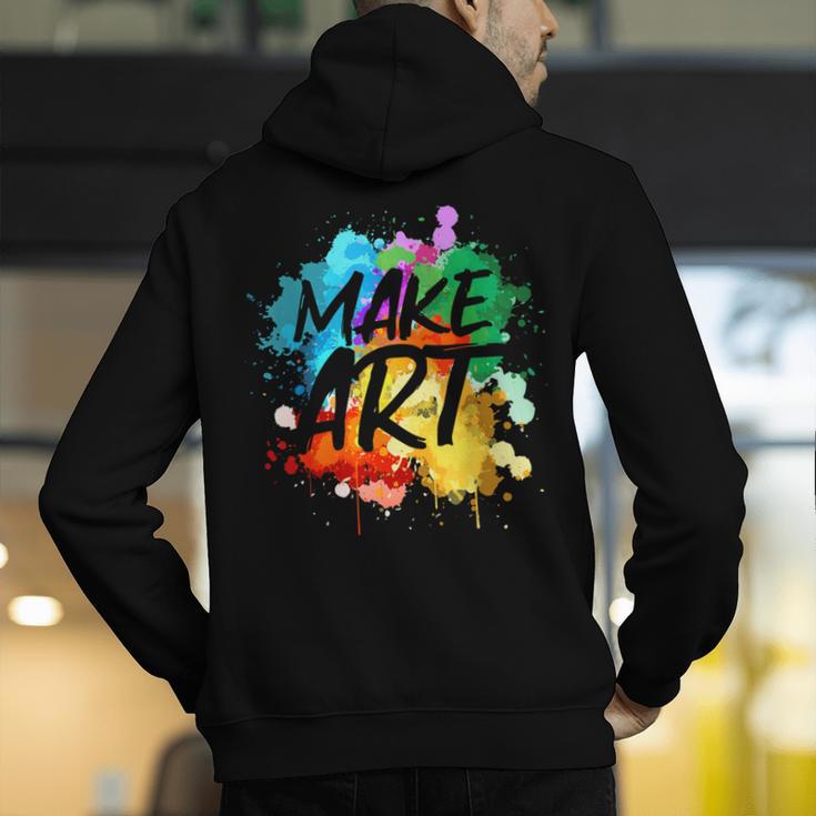Cool Art For Men Women Artist Teacher Painter Artists Paint Men's Hoodie Back Print, funny gift