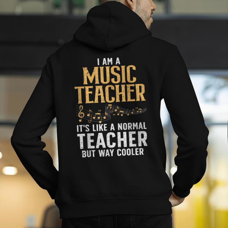 Cool Music Teacher Art For Men Women School Orchestra Coach Men's Hoodie Back Print, funny gift