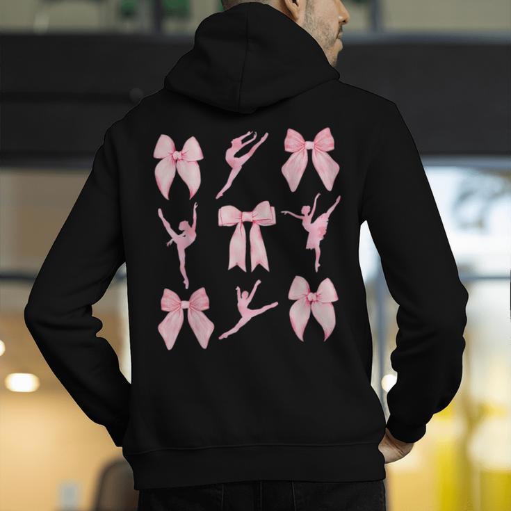 Coquette Bow Ballet Dance Teacher Coquette Women Dancing Men's Hoodie Back Print, funny gift