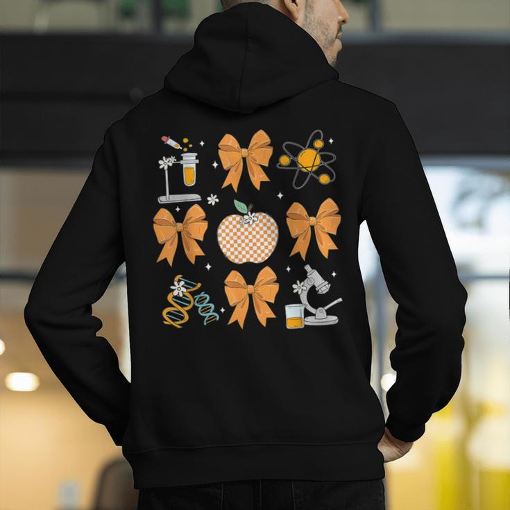Coquette Bow Fall Science Teacher Stem Teacher Thanksgiving Men's Hoodie Back Print, Science Teacher Hoodies, funny gift Coquette Bow Fall Science Teacher Stem Teacher Thanksgiving Men's Hoodie Back Print, Science Teacher Hoodies, funny gift