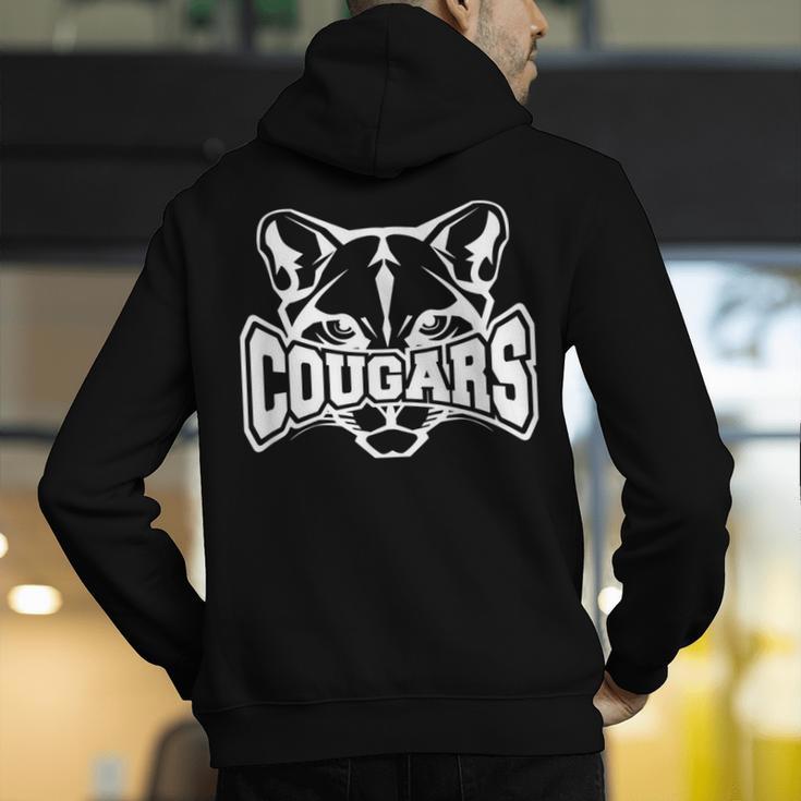 Cougars Teacher Student School Sports Fan Team Spirit Men's Hoodie Back Print, funny gift