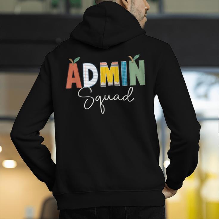 Cute Admin Squad Crew Team Back To School Teacher For Men Women Men's Hoodie Back Print, funny gift Cute Admin Squad Crew Team Back To School Teacher For Men Women Men's Hoodie Back Print, funny gift
