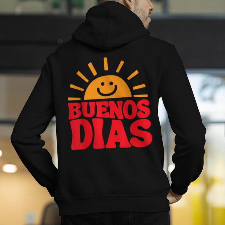 Cute Bilingual Spanish Teacher Buenos Dias Sunshine Men's Hoodie Back Print, funny gift Cute Bilingual Spanish Teacher Buenos Dias Sunshine Men's Hoodie Back Print, funny gift