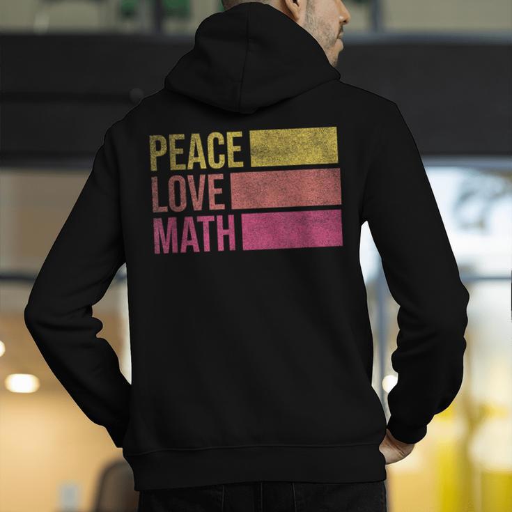 Cute Math Teacher Peace Love Math Men's Hoodie Back Print, funny gift Cute Math Teacher Peace Love Math Men's Hoodie Back Print, funny gift
