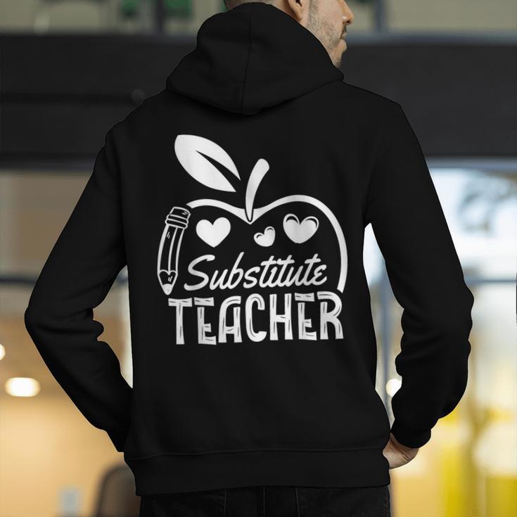 Cute Substitute Teacher Appreciation Men Women Men's Hoodie Back Print, funny gift Cute Substitute Teacher Appreciation Men Women Men's Hoodie Back Print, funny gift